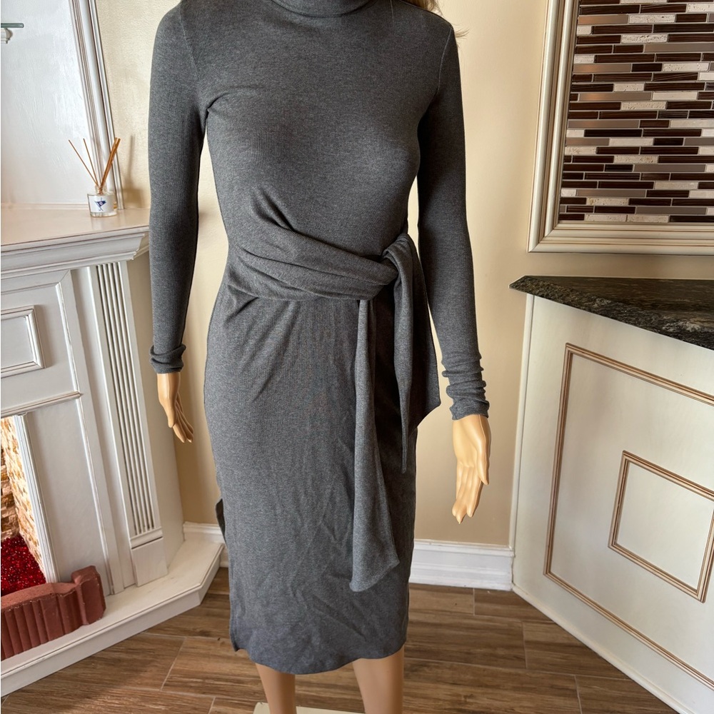 Polo by Ralph Lauren Gray Midi Dress